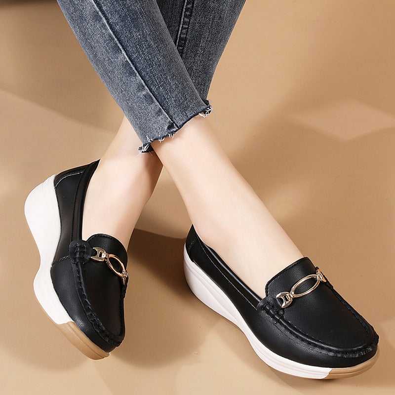 Genuine Leather Slip-On Loafers