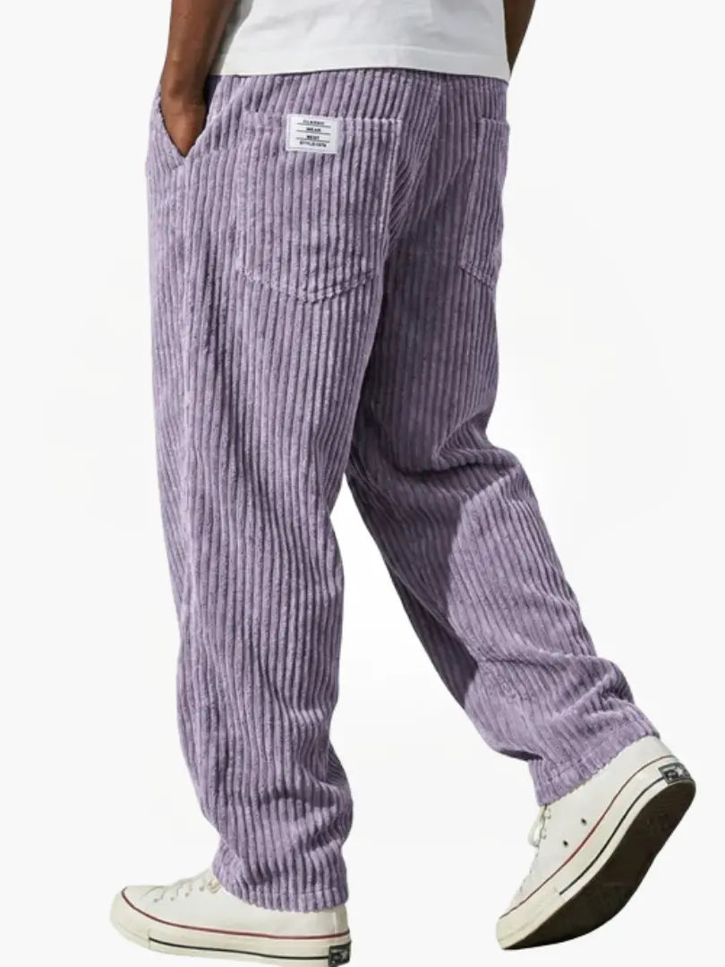 Faren Textured Drawstring Corduroy Trousers