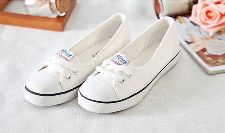Melissa Breathable Canvas Flat Slip-On Shoes
