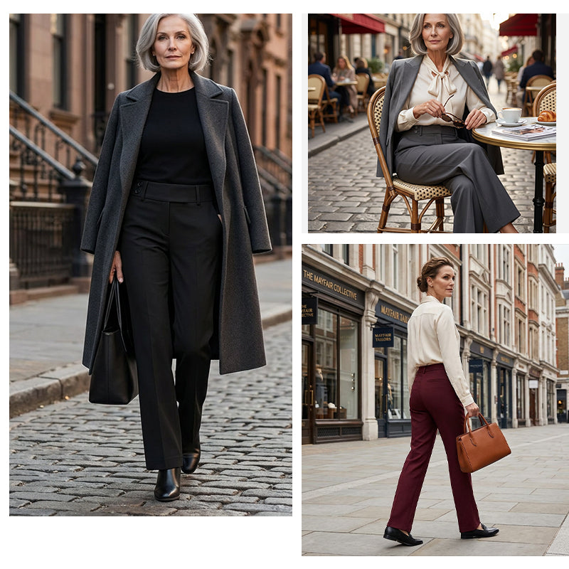 Elowra Tailored Flared Suit Trousers