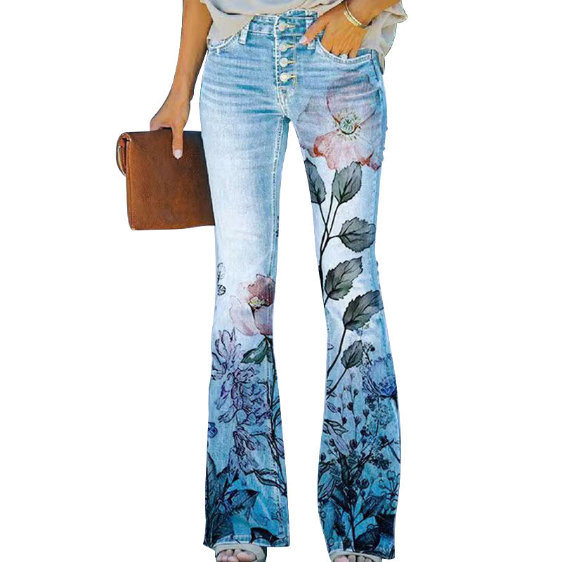 Women's High Waist Flare Jeans