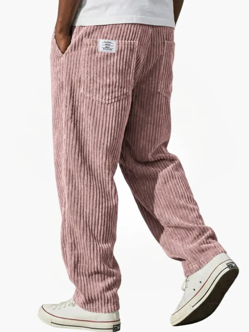 Faren Textured Drawstring Corduroy Trousers
