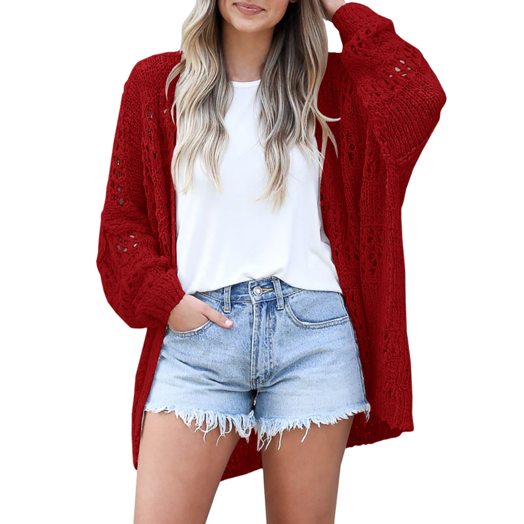 Oversized Open Knit Boho Cardigan For Summer