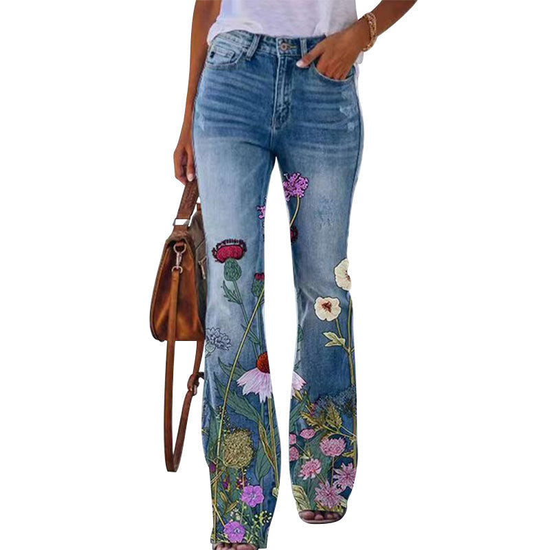 Women's High Waist Flare Jeans