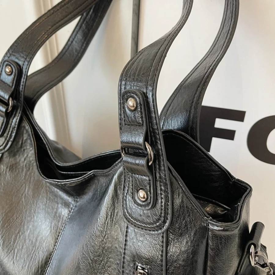 Structured Shoulder Bag with Top Handle
