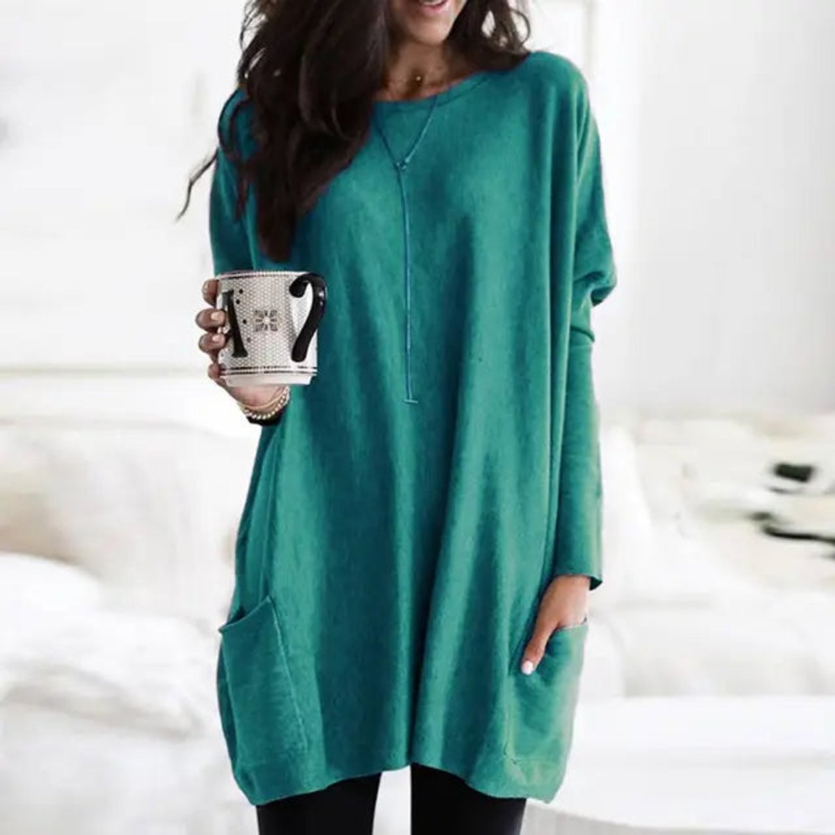 Aurelia Oversized Pocket Tunic Sweater