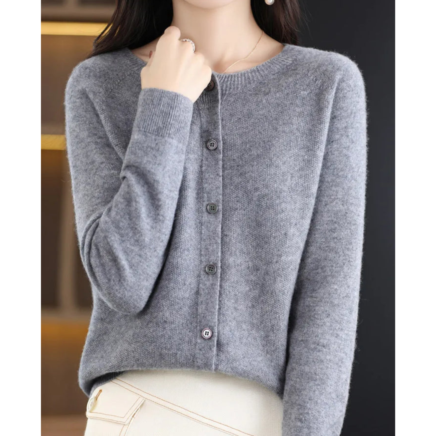 Women's Soft Knit Open-Front Cardigan