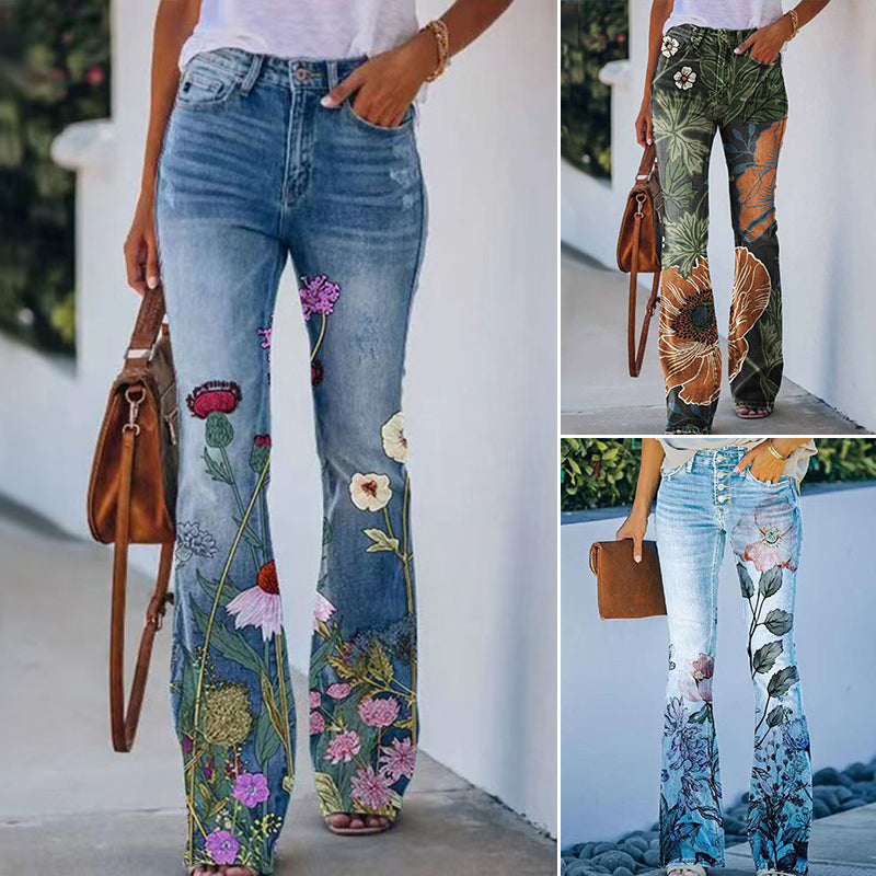 Women's High Waist Flare Jeans
