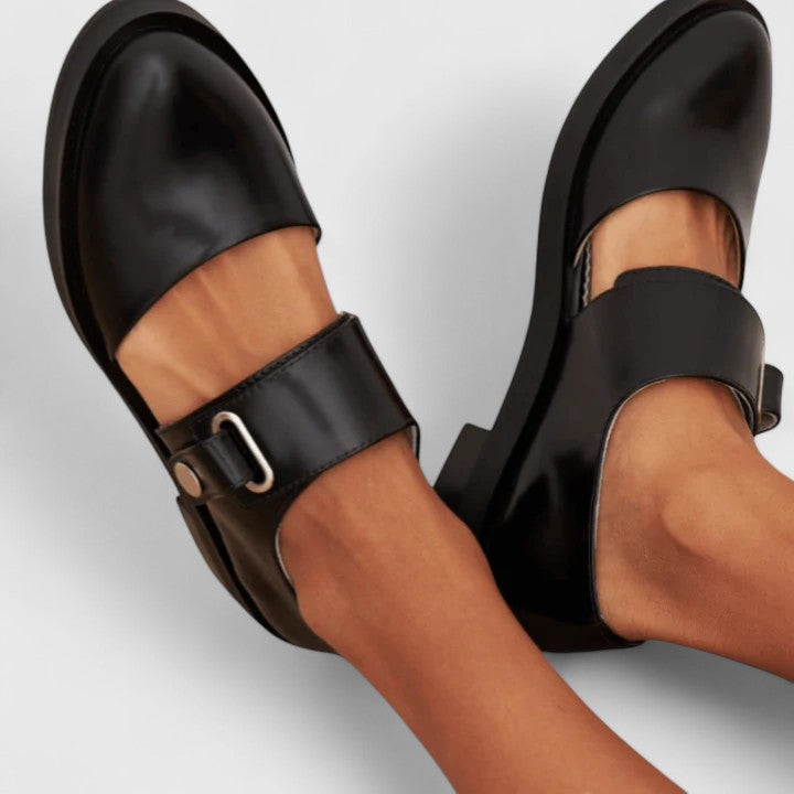 Low Wide Heel Mary Jane Shoes With Padded Insole