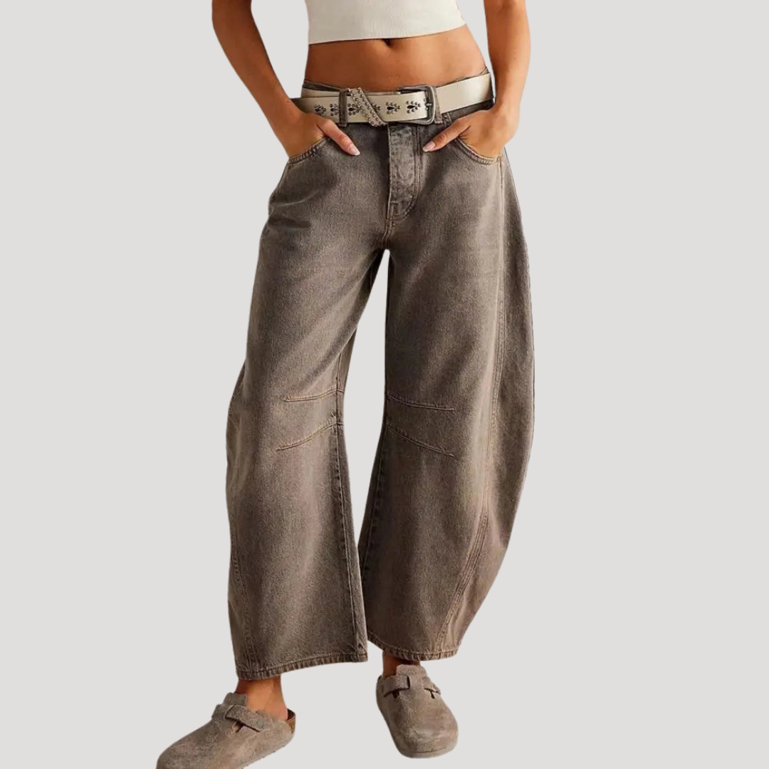 Women's Loose Fit Barrel Leg Jeans