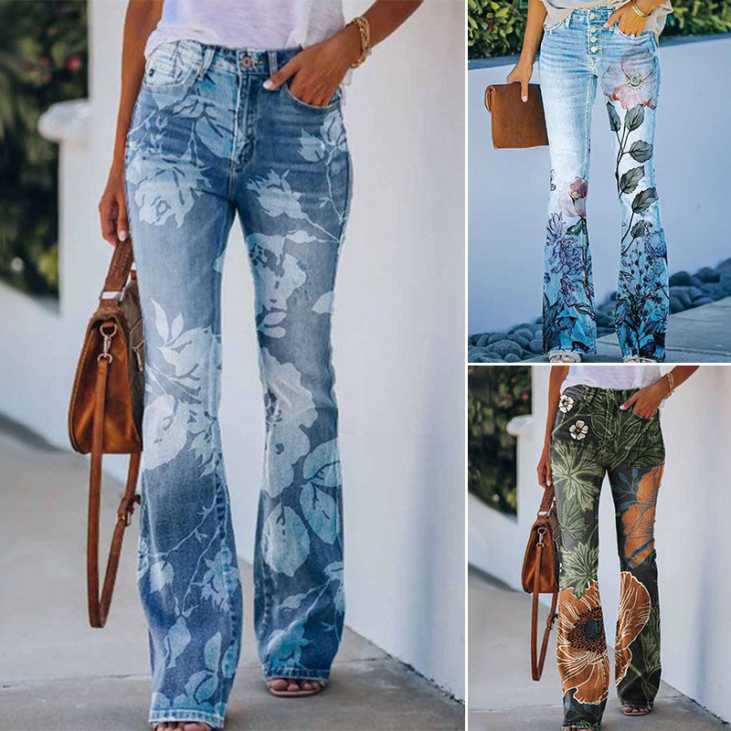 Women's High Waist Flare Jeans