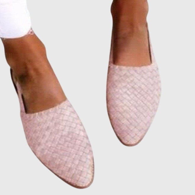 Woven Orthopedic Mules – Flat Slip-On – Three-Arch Support