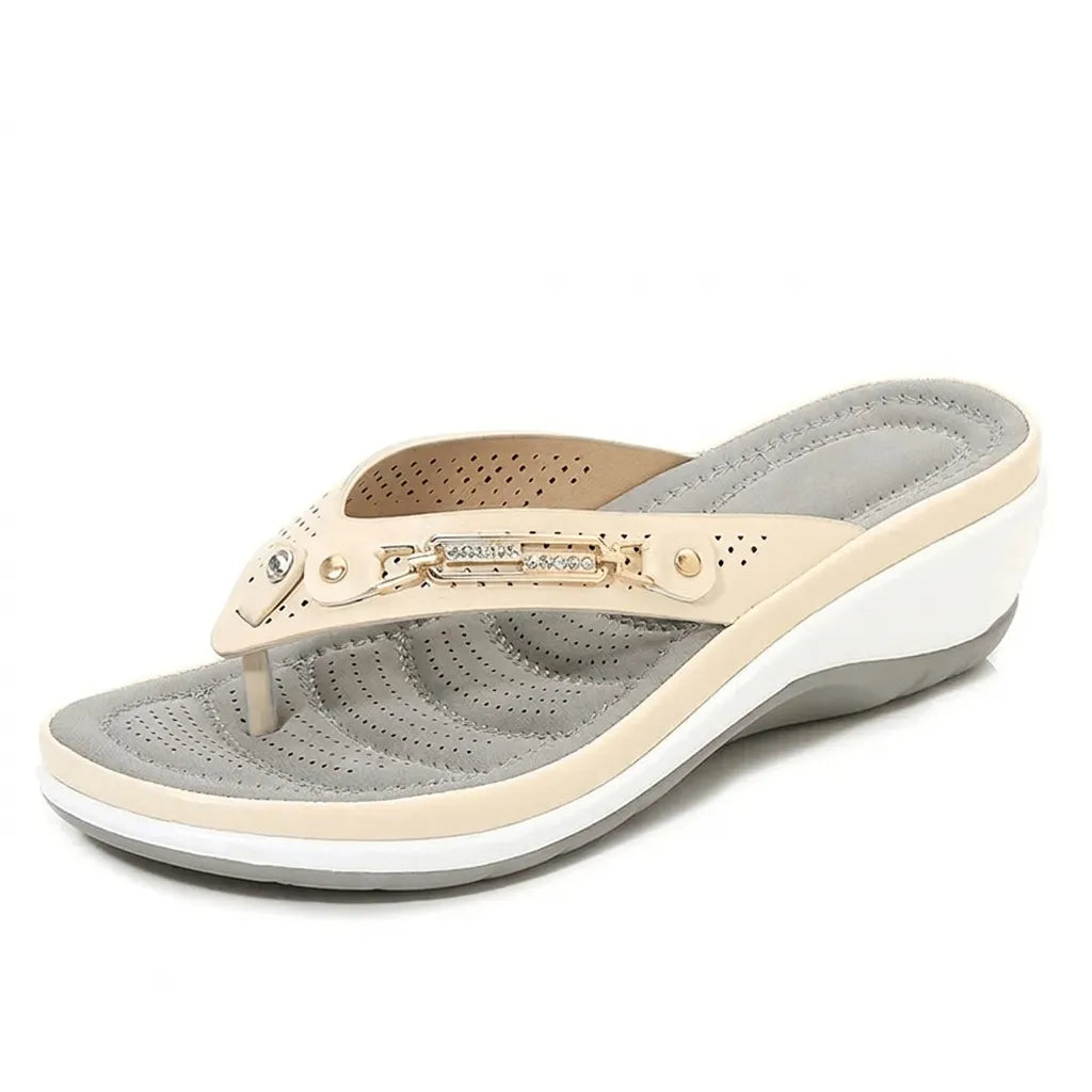 Orthopedic Women's Slip-On Slippers with Contoured Footbed