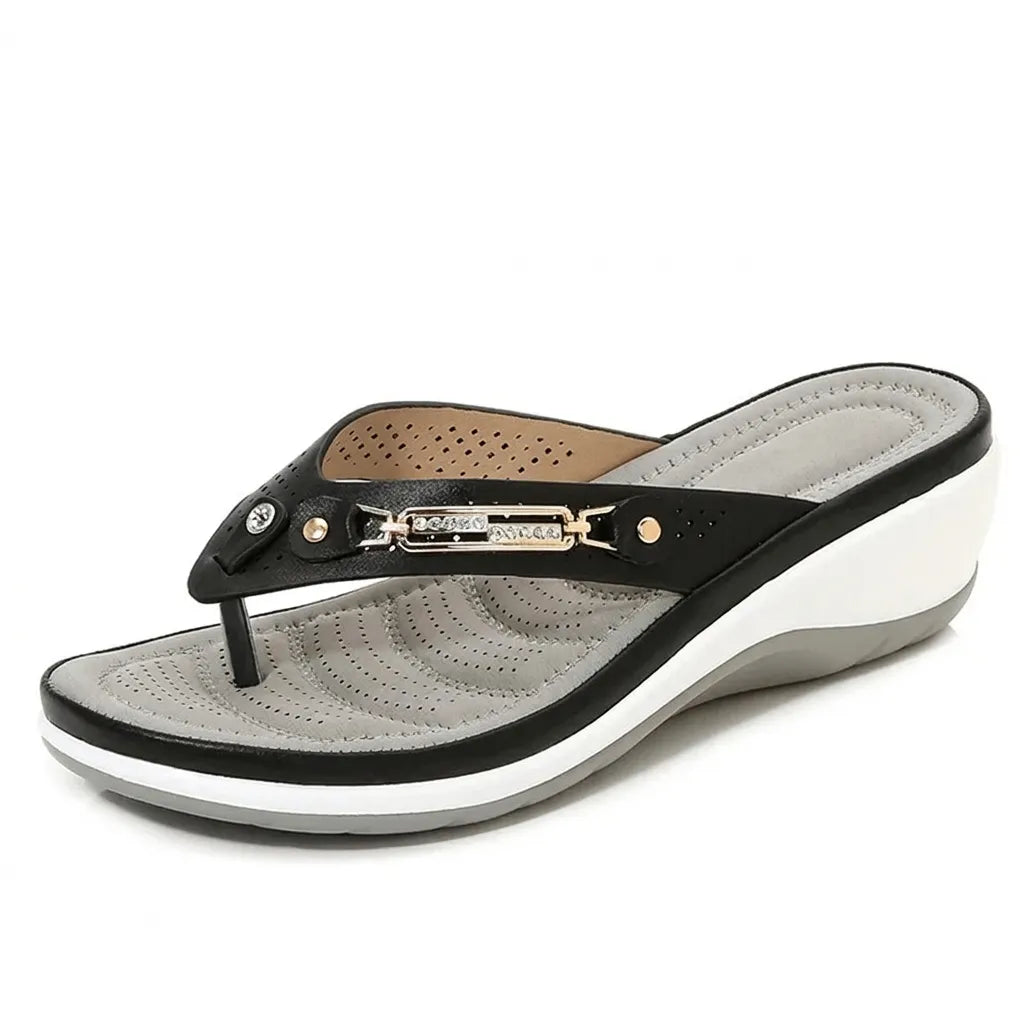 Orthopedic Women's Slip-On Slippers with Contoured Footbed