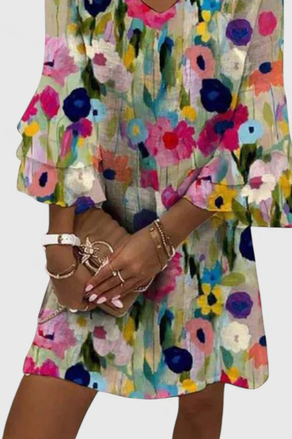 Mini Dress for Women - Multicolored Elegant Casual Everyday Dress