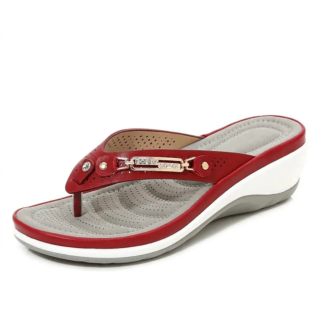 Orthopedic Women's Slip-On Slippers with Contoured Footbed