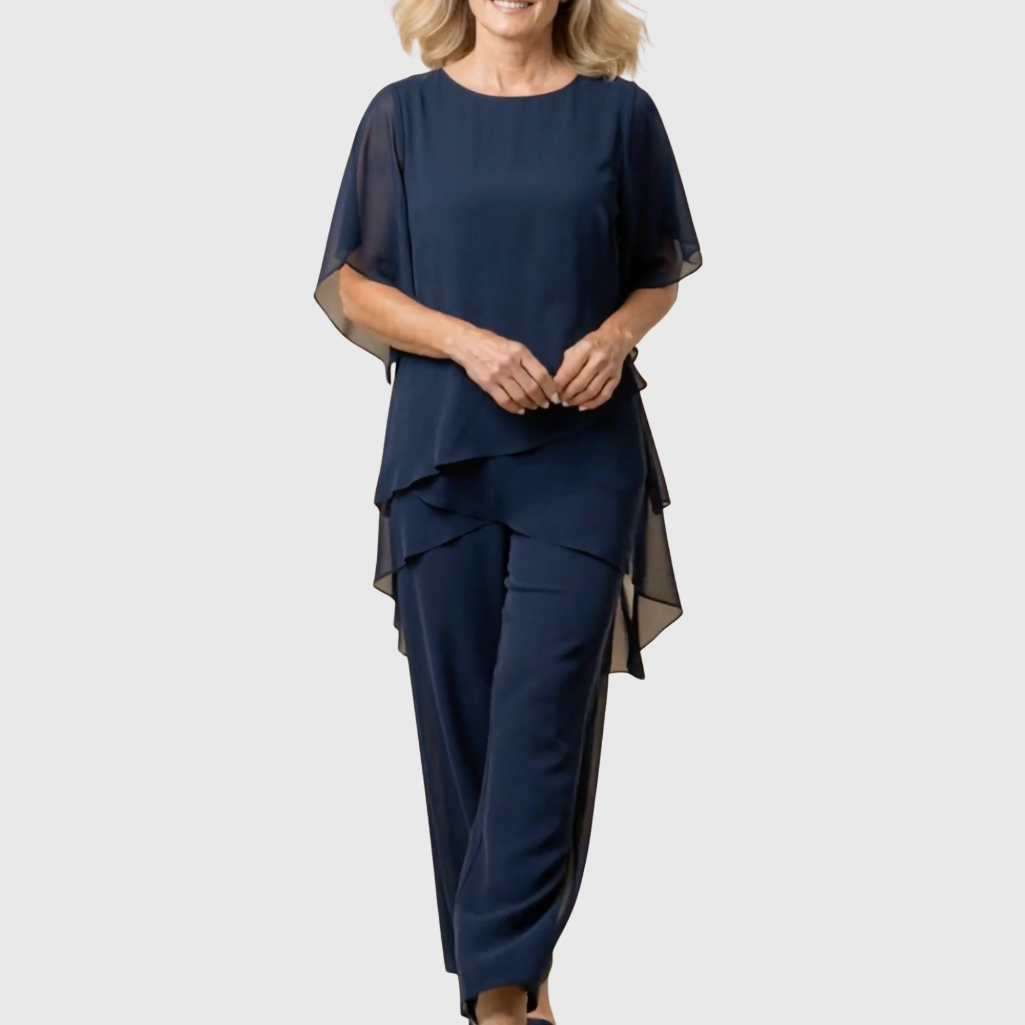 Draped Palazzo Trouser Suit