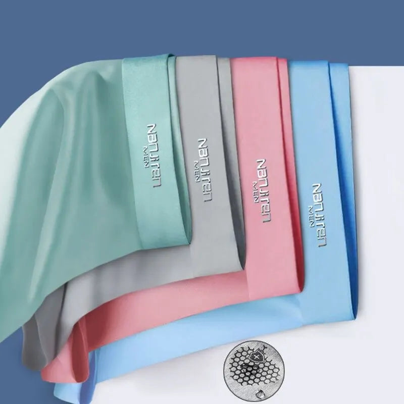 Men's Ice Silk Boxer Shorts Set of 4