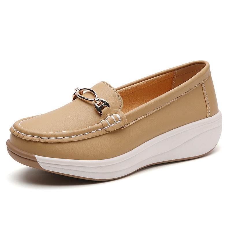 Genuine Leather Slip-On Loafers