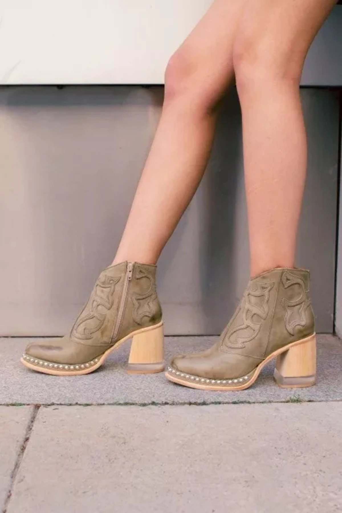Crystal Embellished High Heel Boots