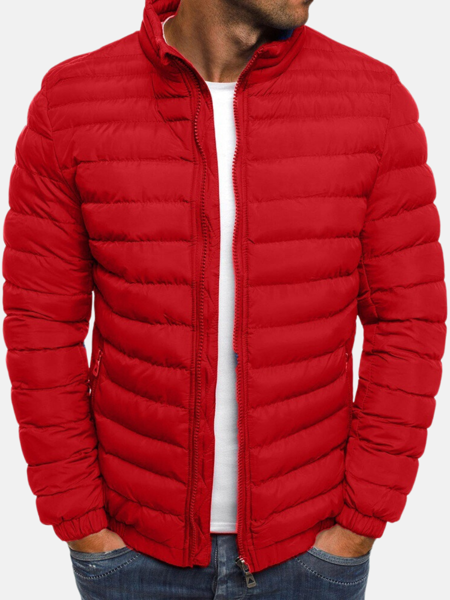 Men's Quilted Zip-Up Puffer Jacket