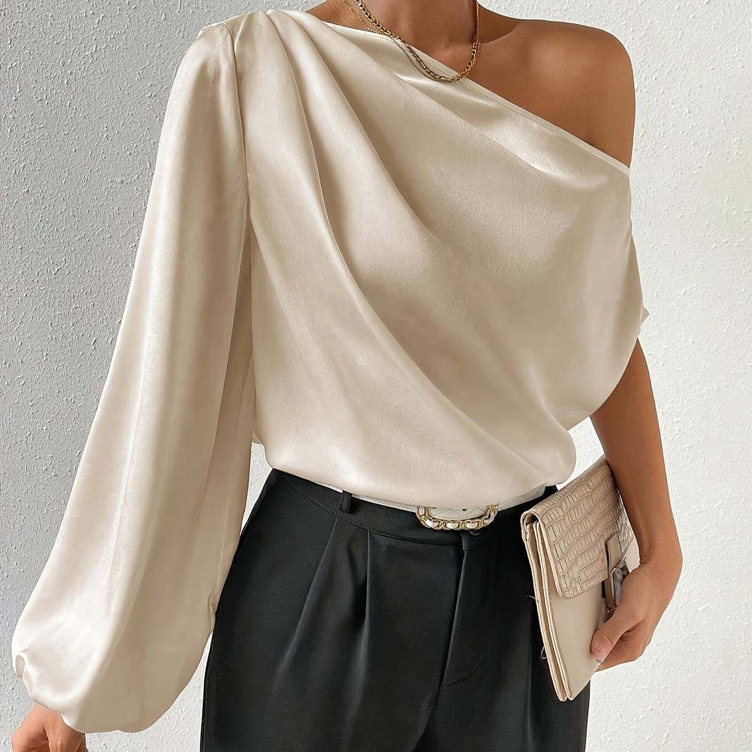 Smooth Satin Structured Fit Blouse