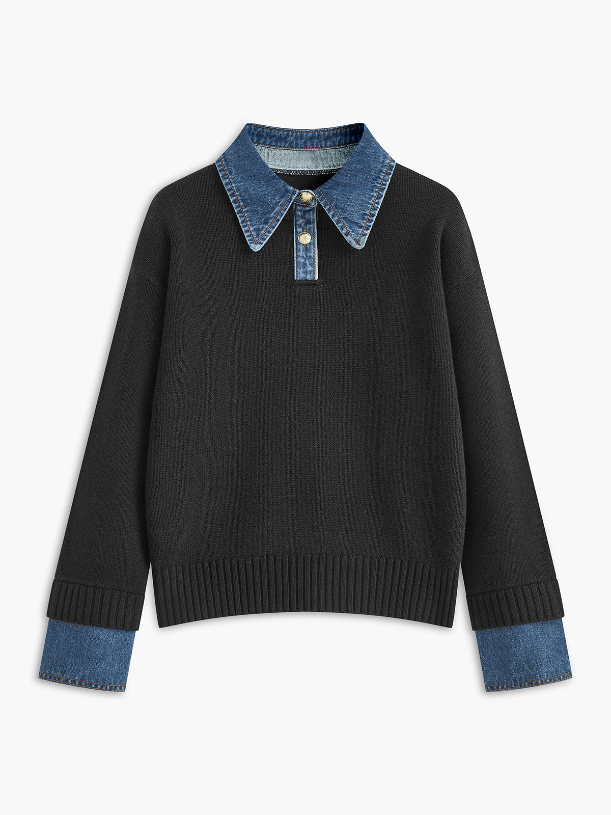 Panel Lapel Open-Front Knit Cardigan