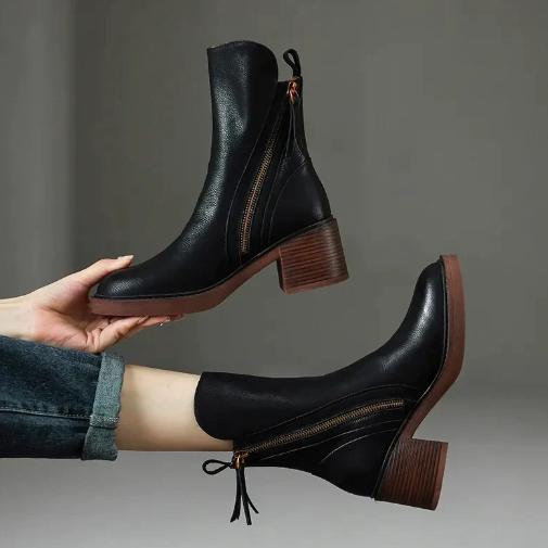 PU Leather Ankle Boots
