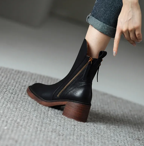 PU Leather Ankle Boots