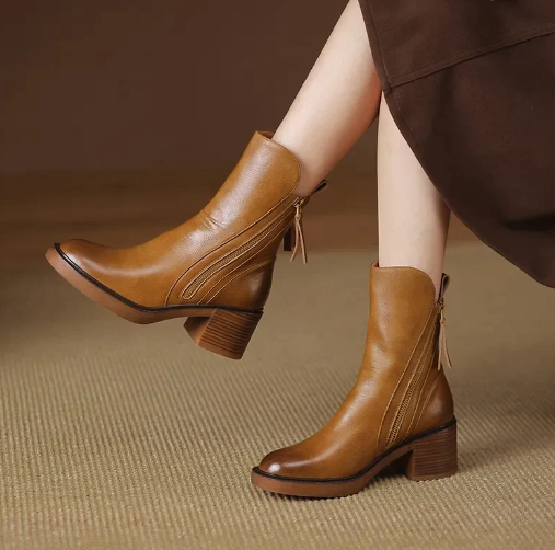 PU Leather Ankle Boots