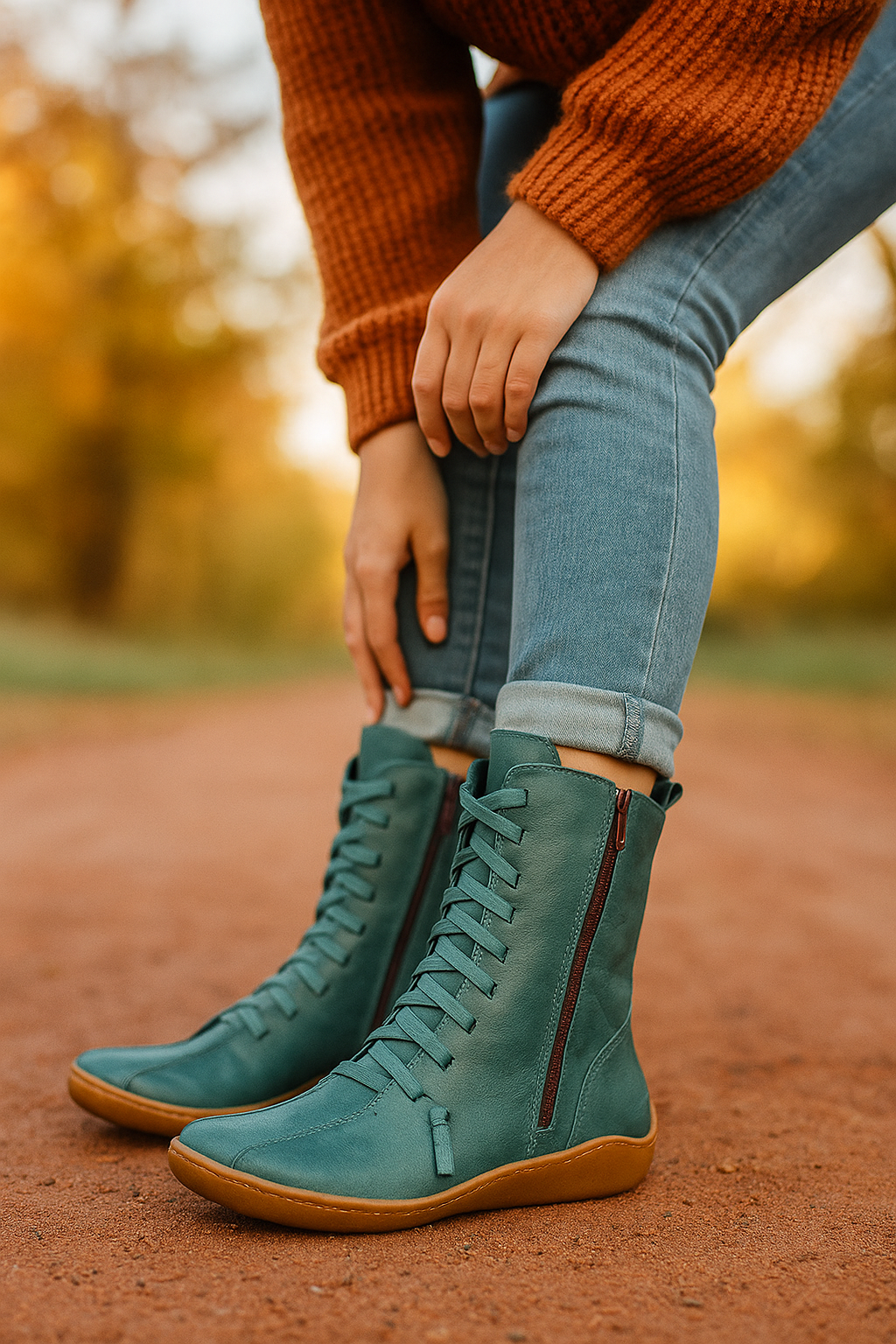 Minimalist Lace-Up Ankle Boots