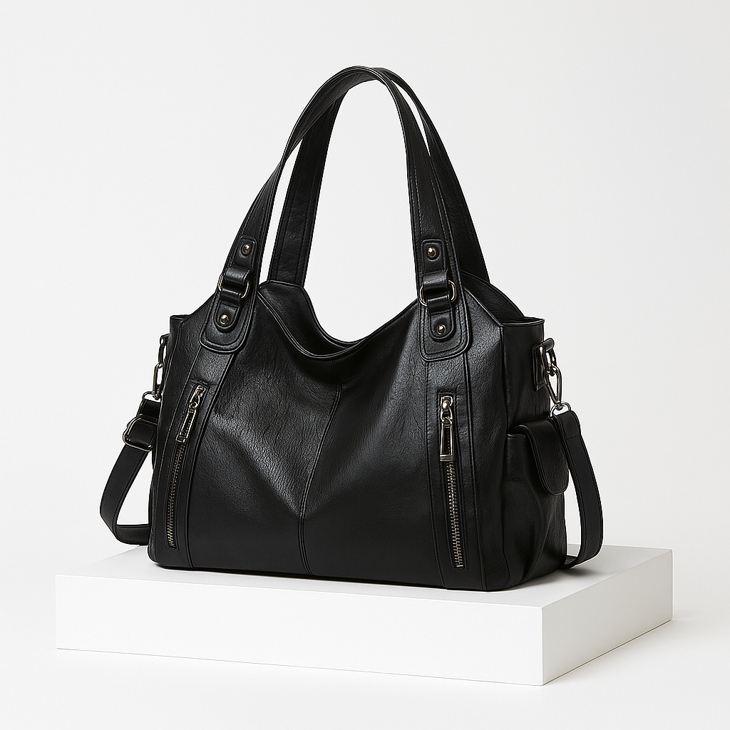 Minimalist Leather Tote Bag With Sturdy Handles