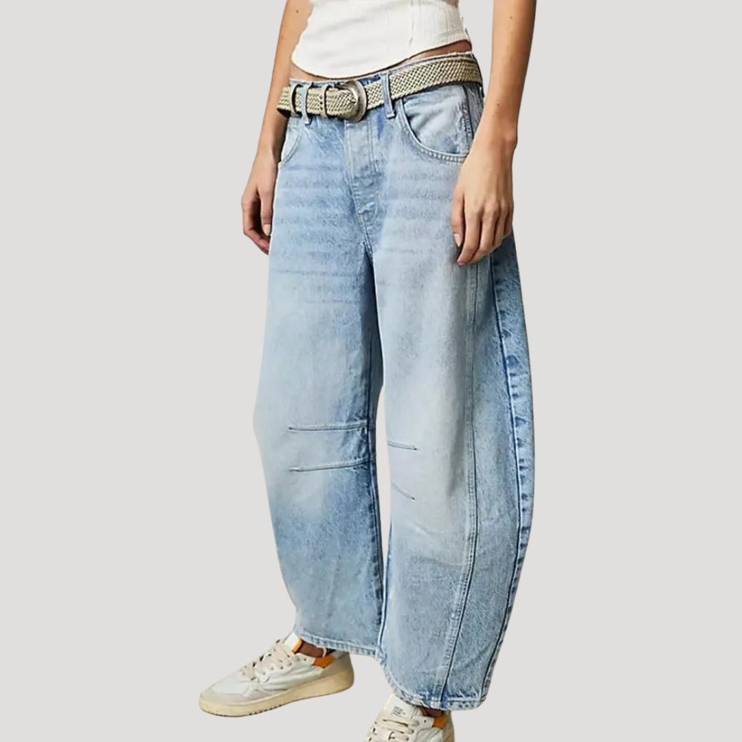 Women's Loose Fit Barrel Leg Jeans