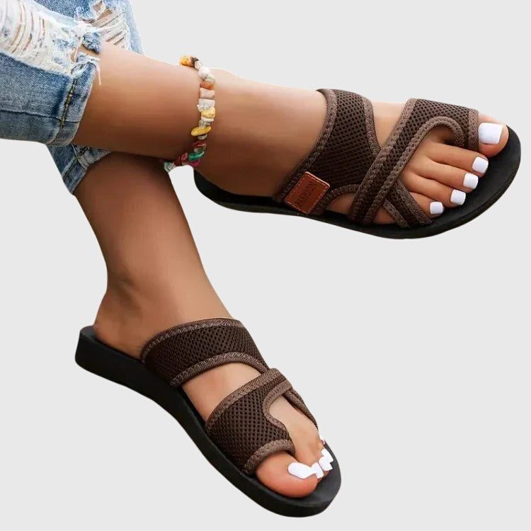 Elastic Fit Orthopedic Sandals with Contoured Arch Support
