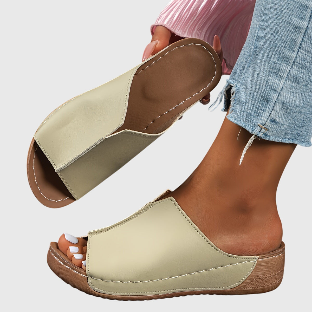 Open-Toe Ergonomic Flat Sandals for Women