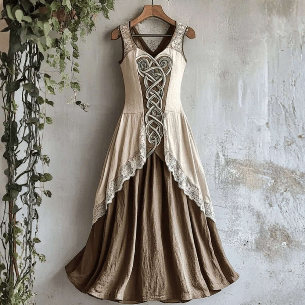 Sleeveless Tribal Print Tank Dress