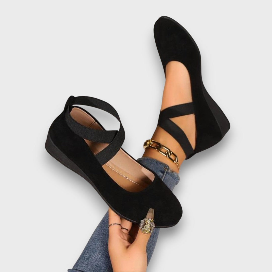 Arelia Women's Cross-Strap Wedge Sandals