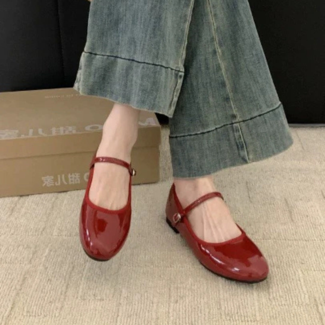 Flat Sole Mary Jane Shoes With Breathable Lining