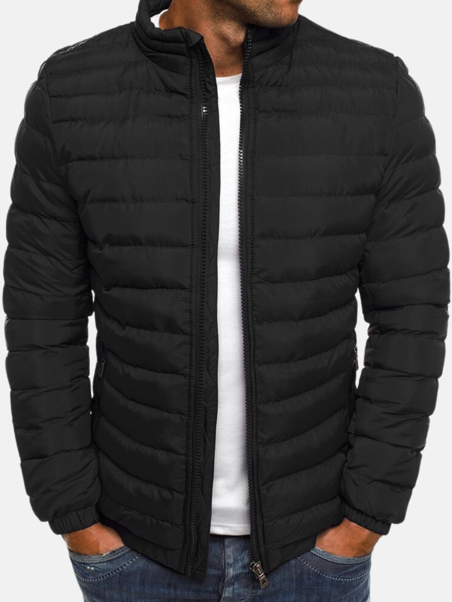Men's Quilted Zip-Up Puffer Jacket