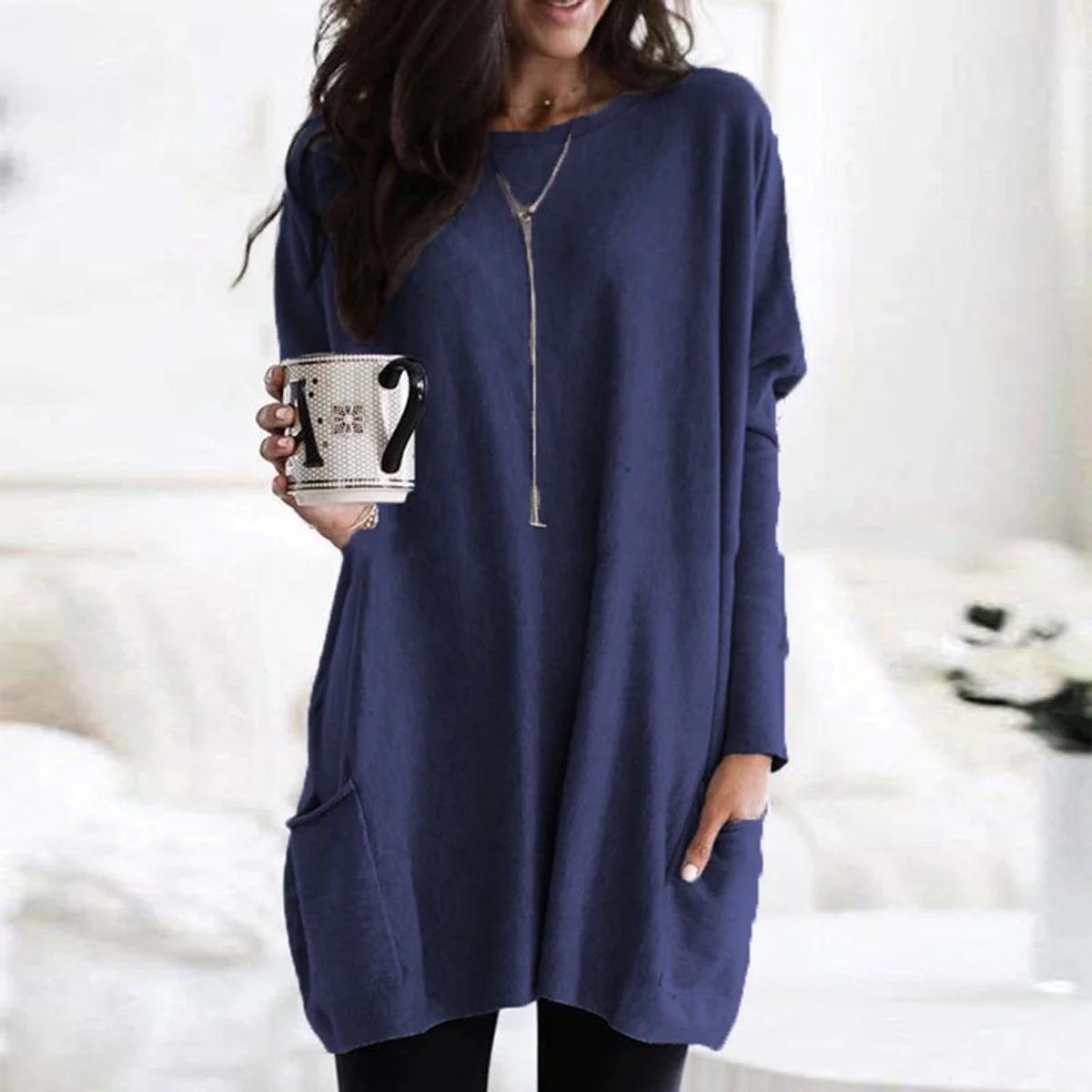 Aurelia Oversized Pocket Tunic Sweater
