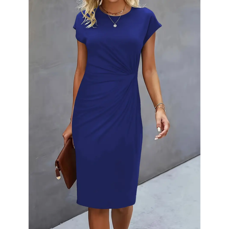 Midi Short-Sleeved Dress for Women