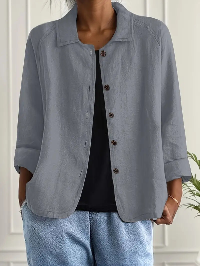 Lightweight Cotton Linen Shirt Cardigan