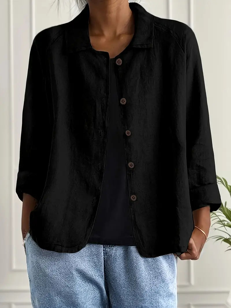 Lightweight Cotton Linen Shirt Cardigan