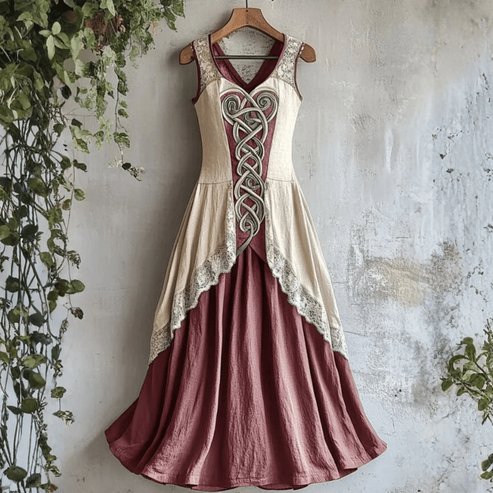 Sleeveless Tribal Print Tank Dress