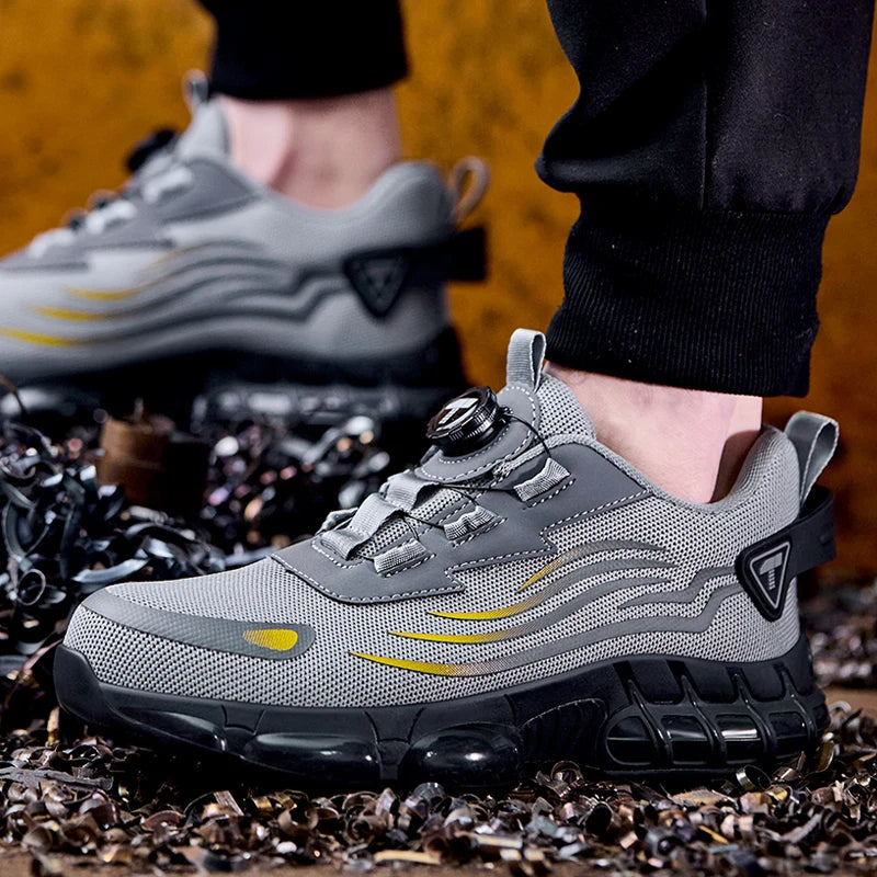 Steel Toe Safety Sneakers With Twist Lock Closure