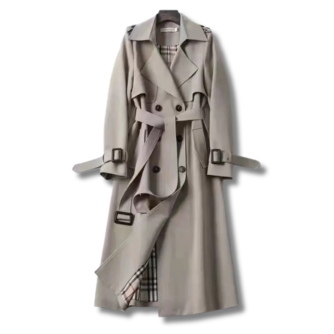 Belted Double-Breasted Trench Coat for Women