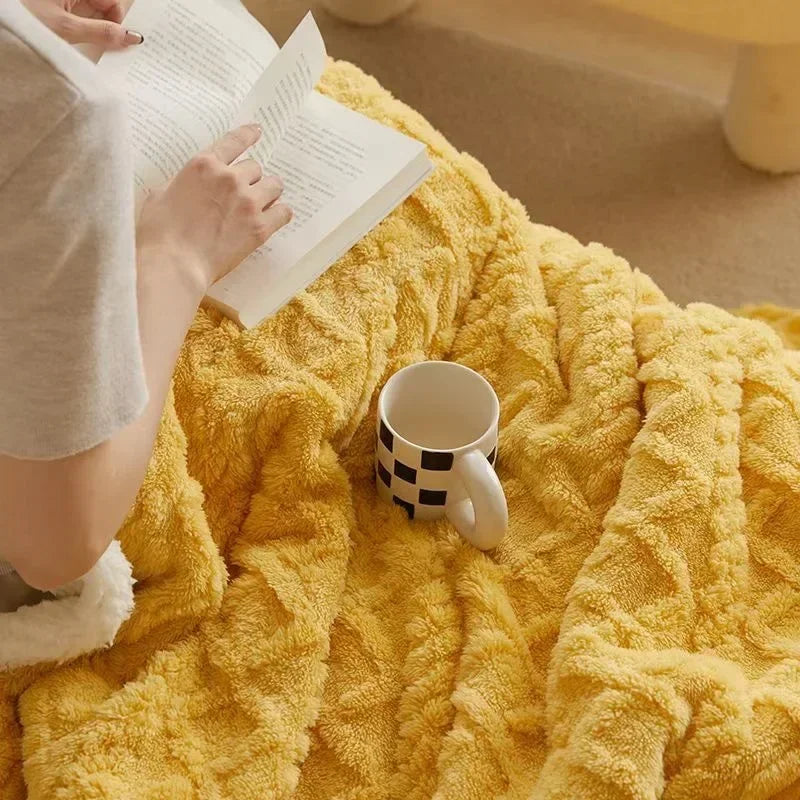 Cozy Thick Wool Winter Blanket