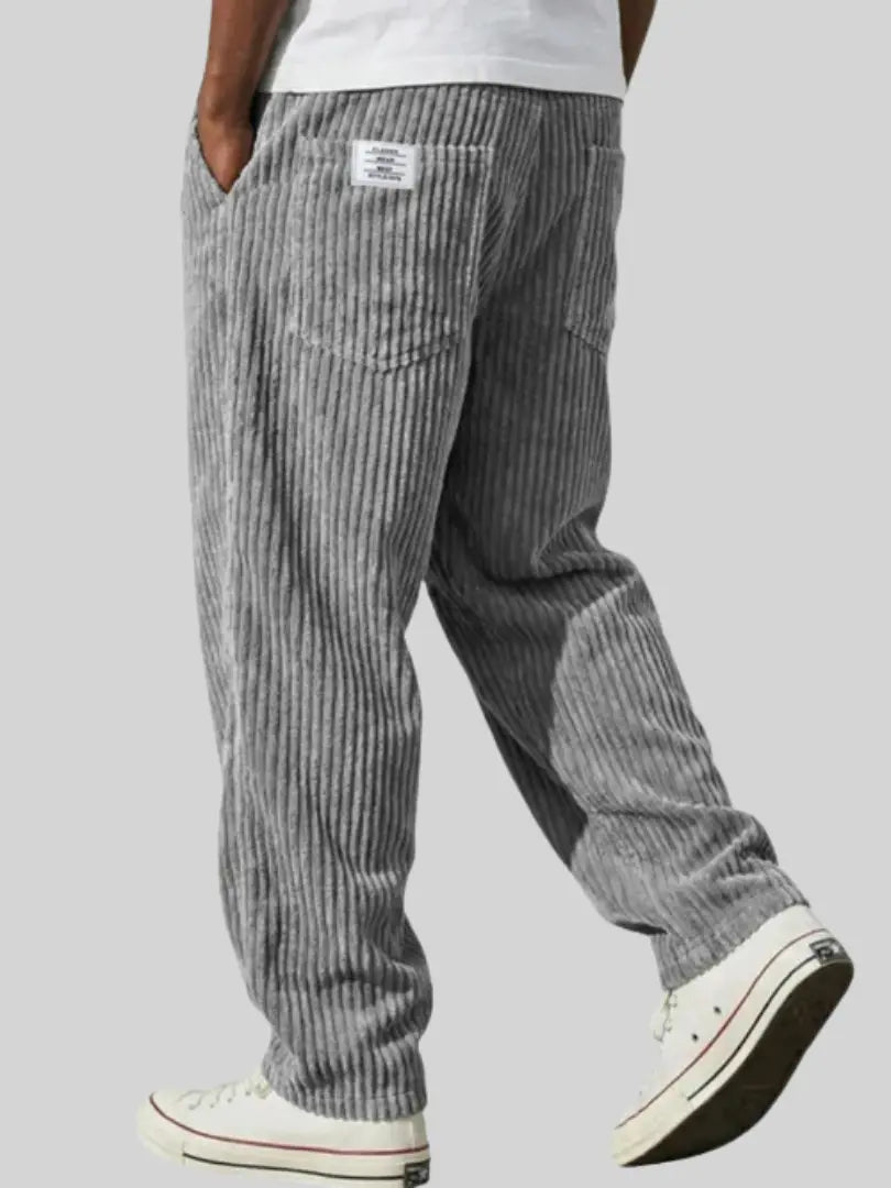 Faren Textured Drawstring Corduroy Trousers