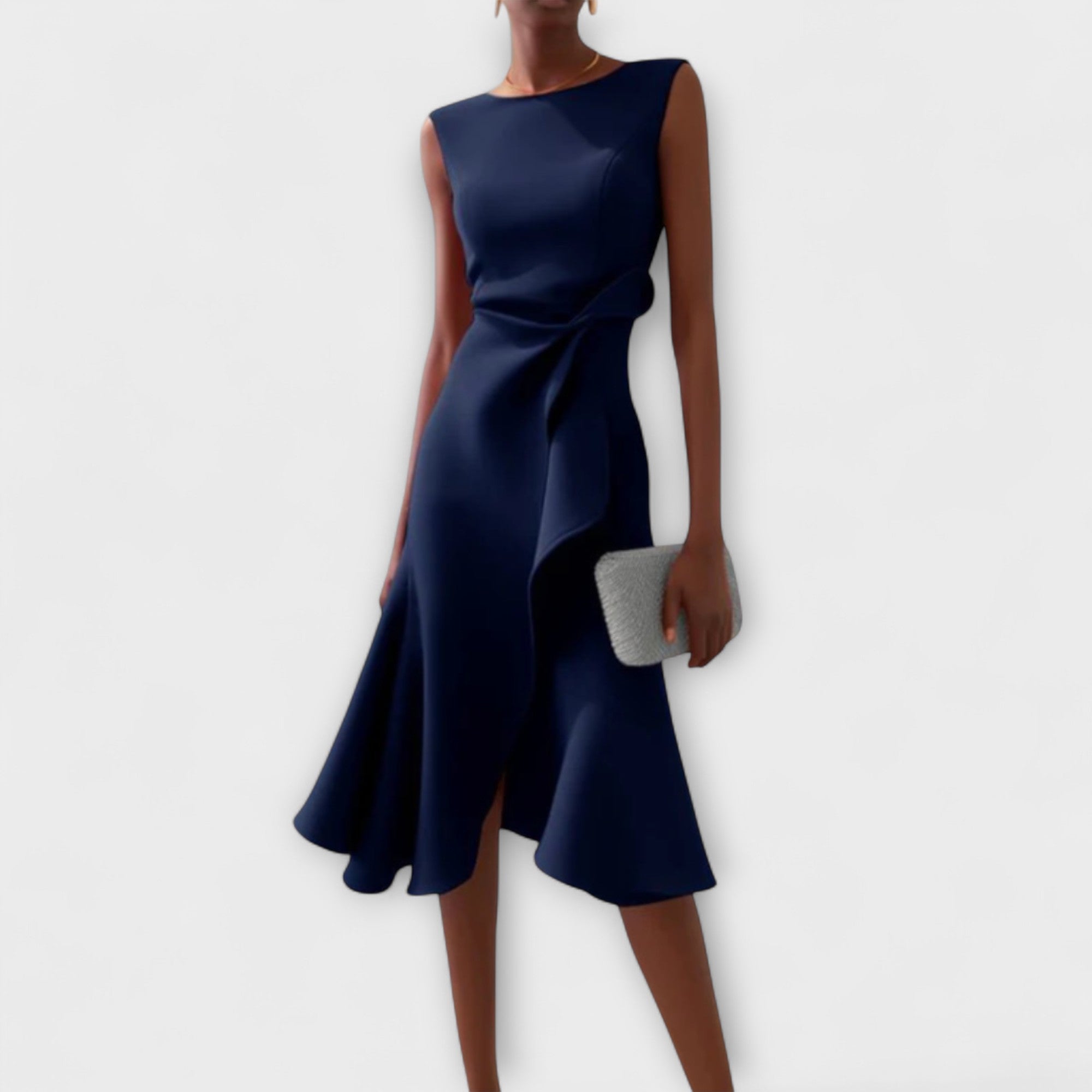 Midi Dress for Women - Light Blue Elegant Casual Everyday Dress