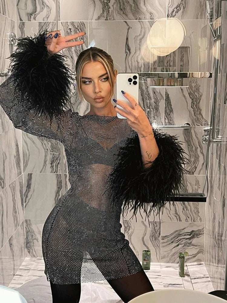 Metallic Shimmering Mini Dress